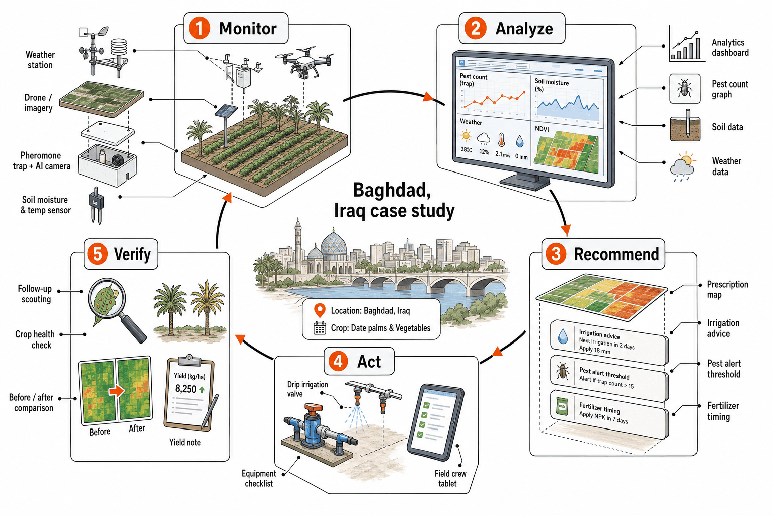 Smart Agriculture Monitoring - function diagram
