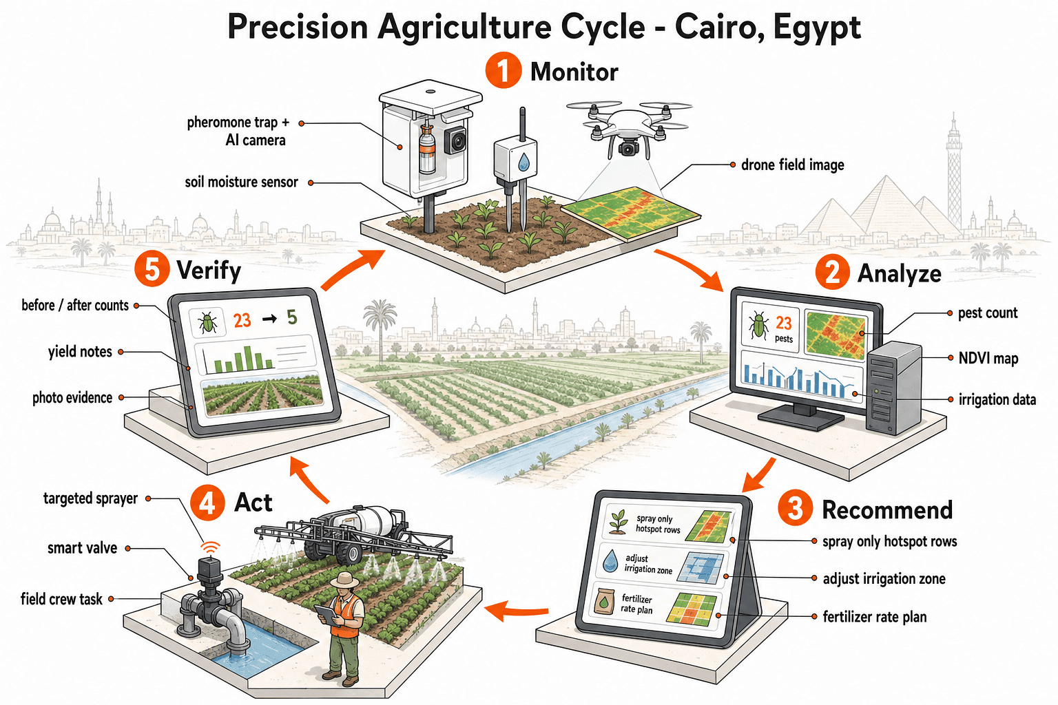 Smart Agriculture Monitoring - function diagram