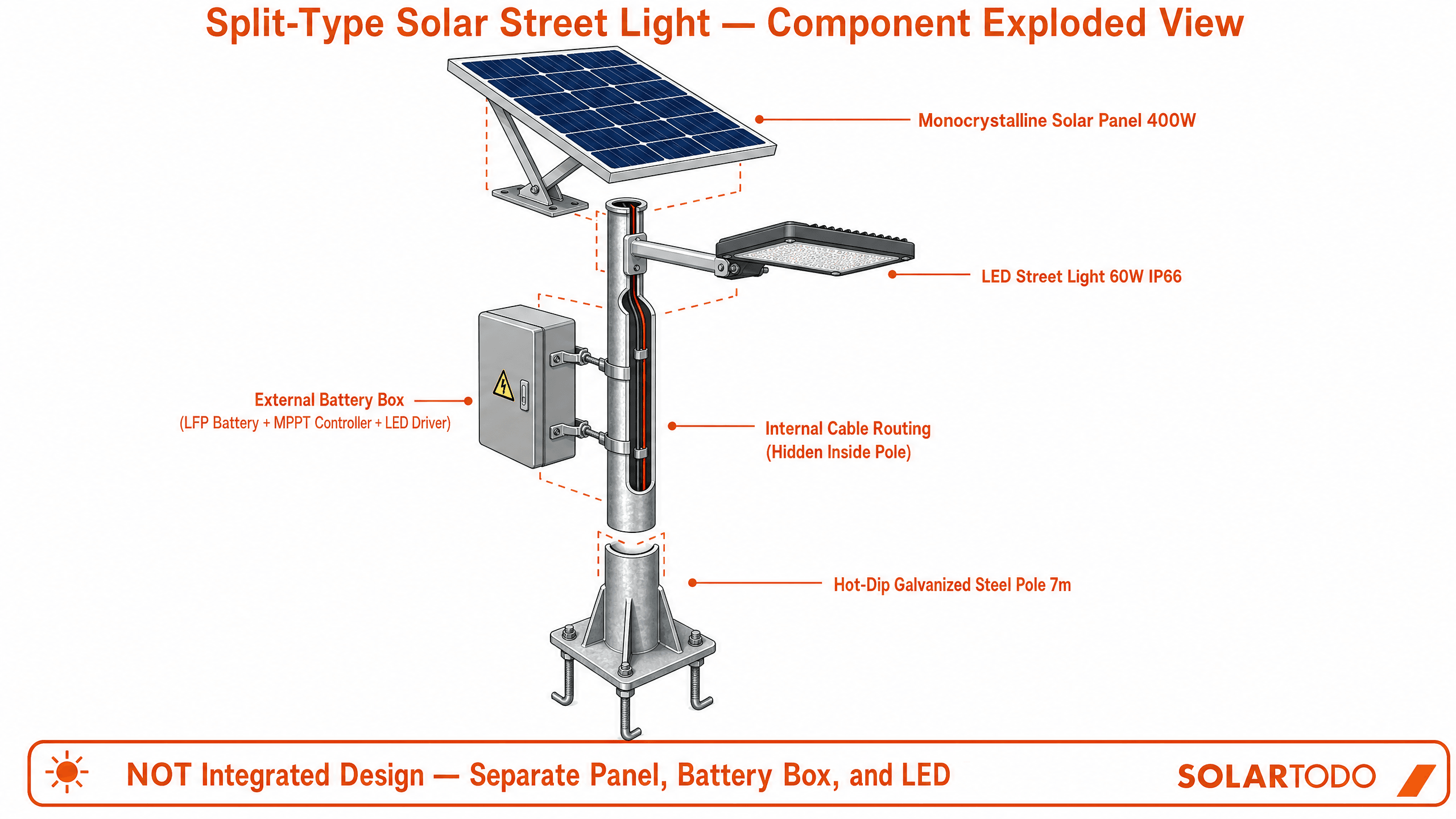 Solar Streetlight (Split-Type) - function diagram
