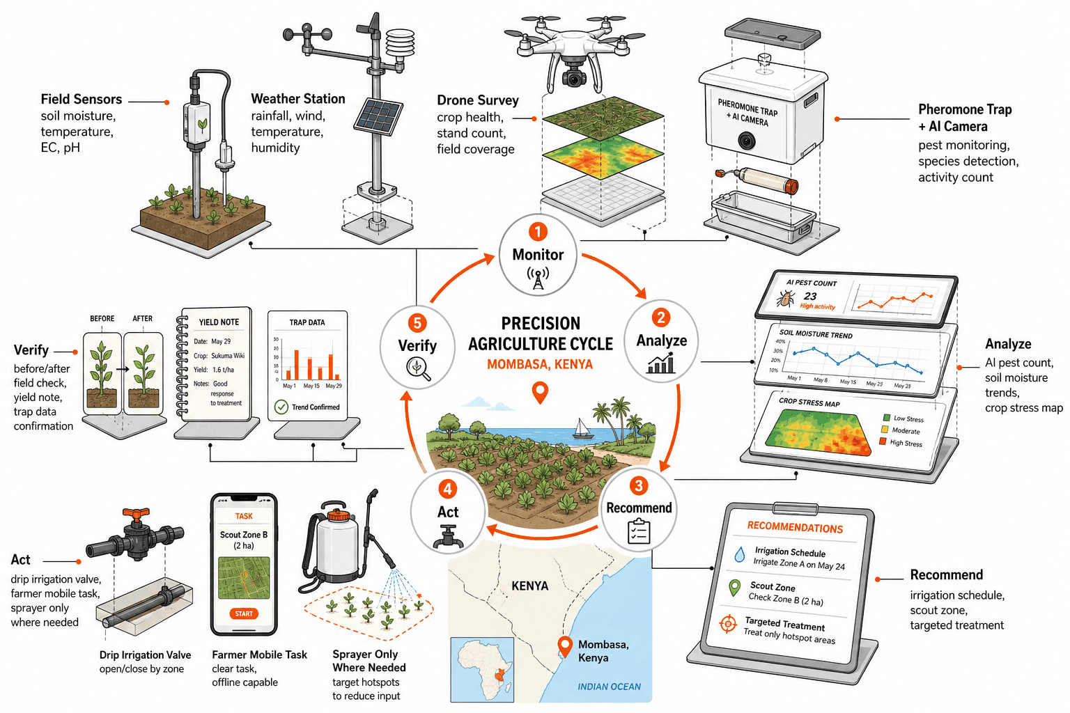 Smart Agriculture Monitoring - function diagram