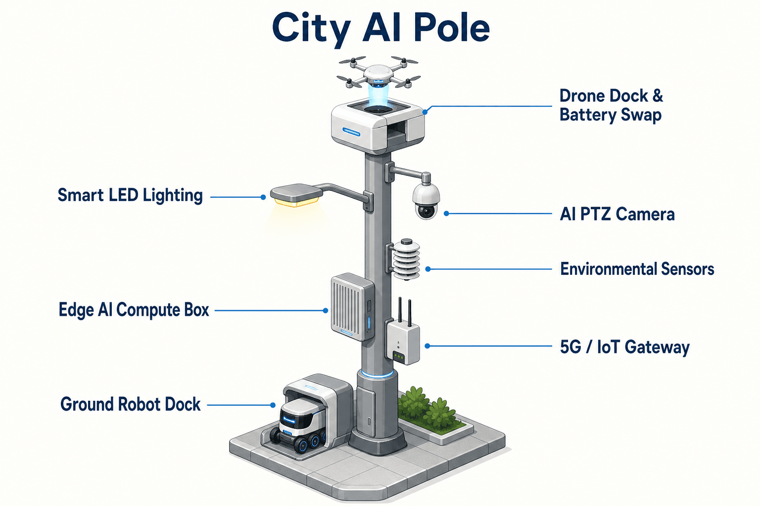 City AI 폴 시스템 다이어그램 — Nairobi, Kenya