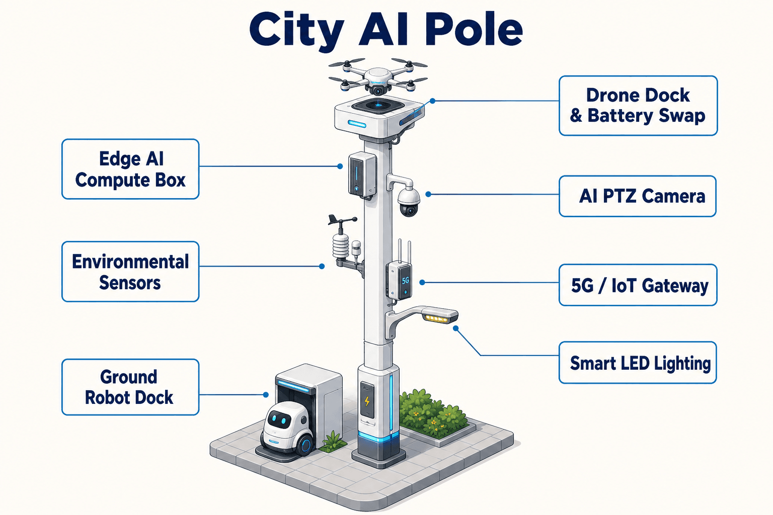 schéma du système du mât City AI — Nairobi, Kenya