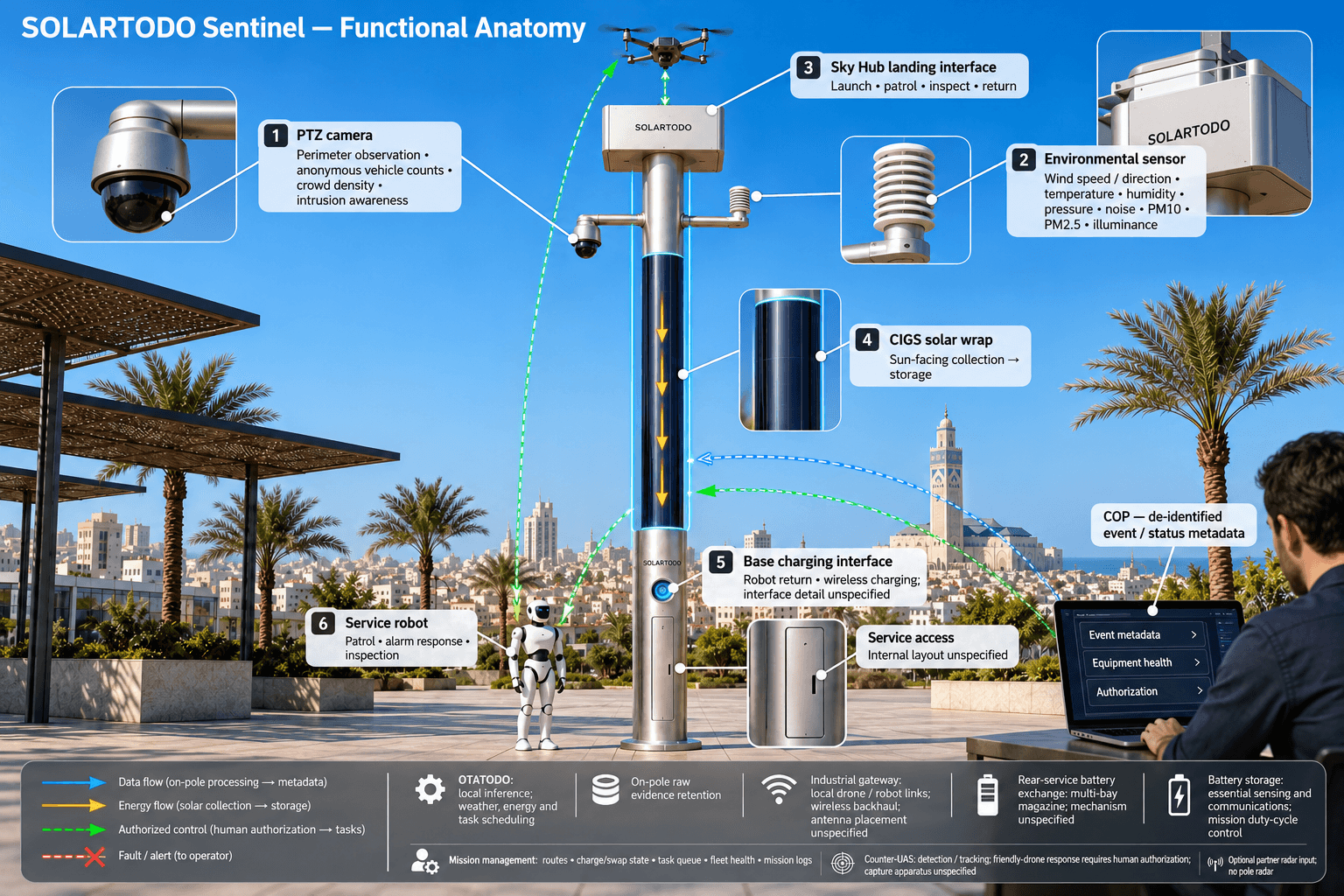 functional anatomy of the City AI Pole — Casablanca, Morocco