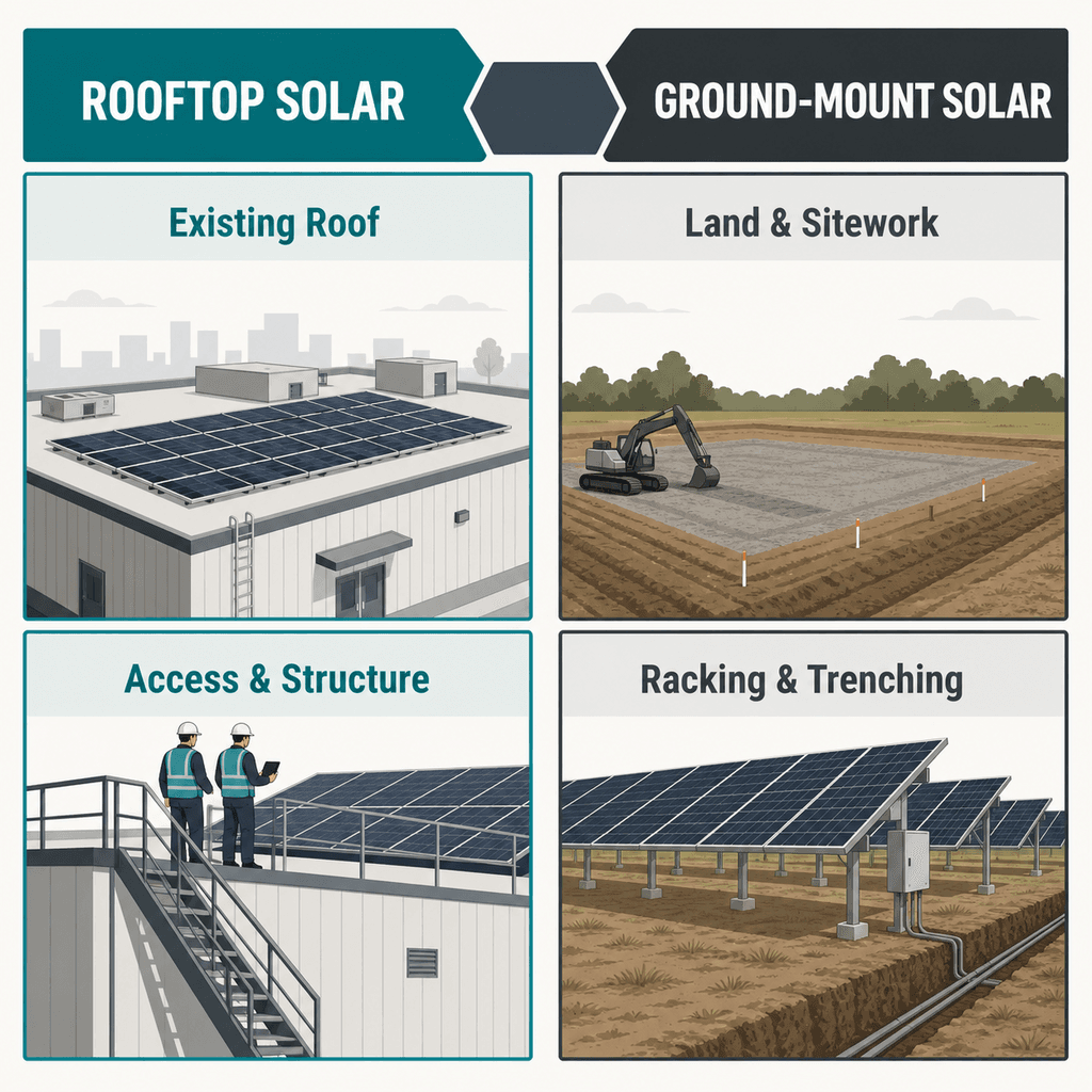Rooftop vs Ground-Mount Solar Cost Analysis 2026: ROI… — infographic 1