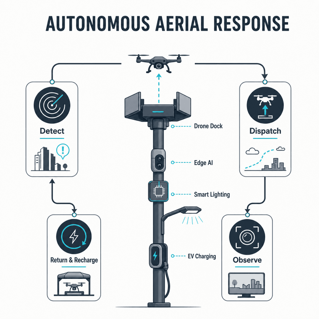 Drone-in-a-Box on EV charging: Autonomous Aerial Response… — infographic 1