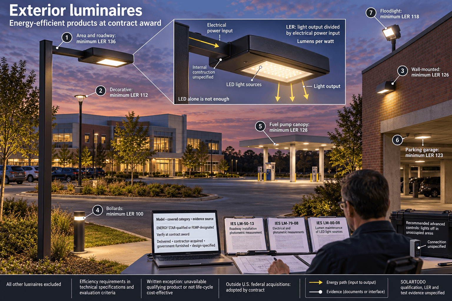Acceptance Tests for Energy-Efficient Exterior Luminaires — Detailed functional anatomy