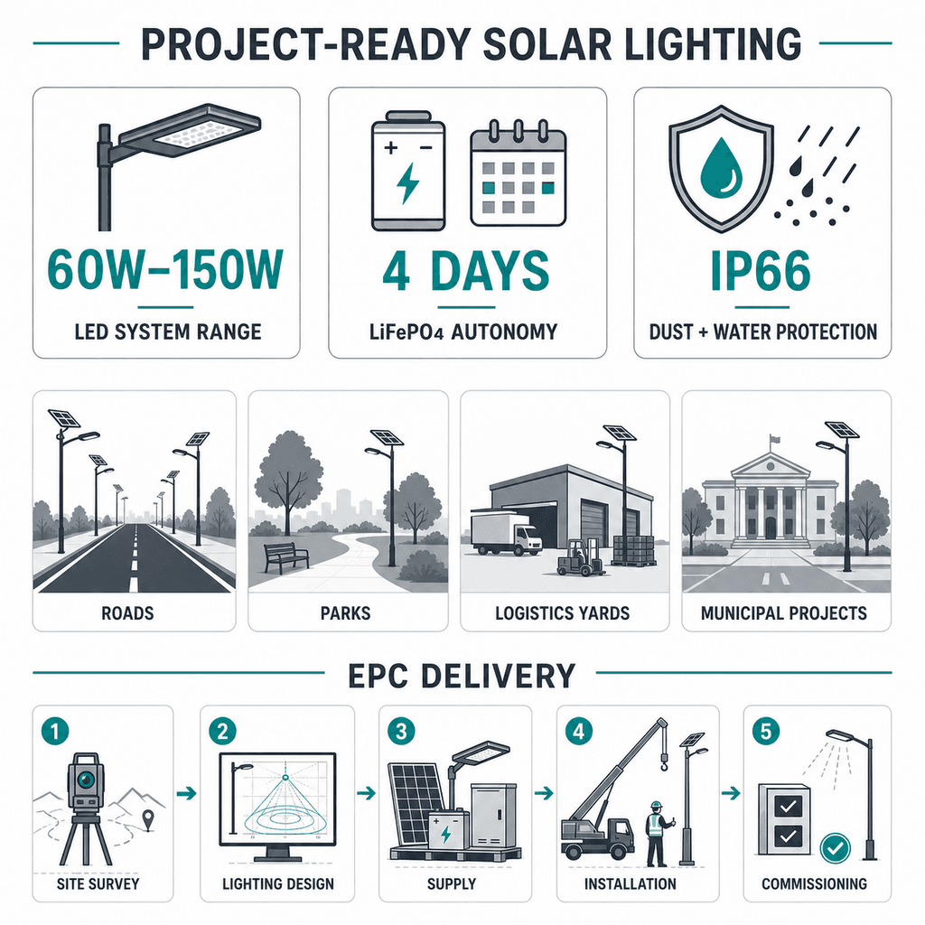 شركة تصنيع مصابيح شوارع تعمل بالطاقة الشمسية | SOLARTODO — رسم معلوماتي 2