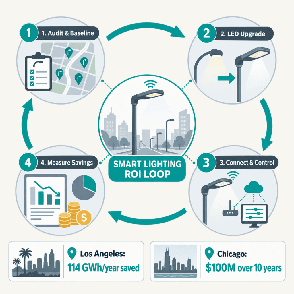 Informe de ahorro energético en alumbrado público LED 2026: antes y… — infografía 2