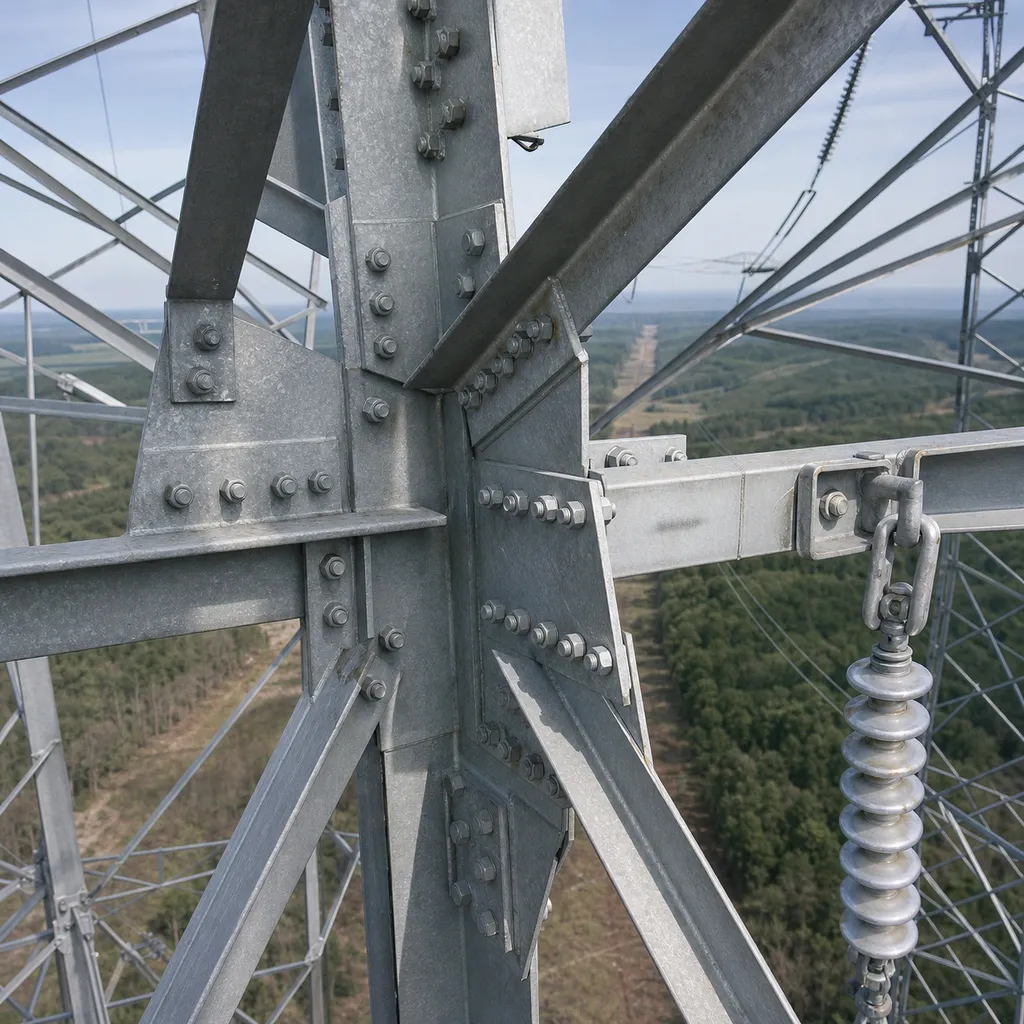 مخطط فني لبرج نقل تعليق شبكي ثقيل 750kV وتصنيع ورش للفولاذ المجلفن