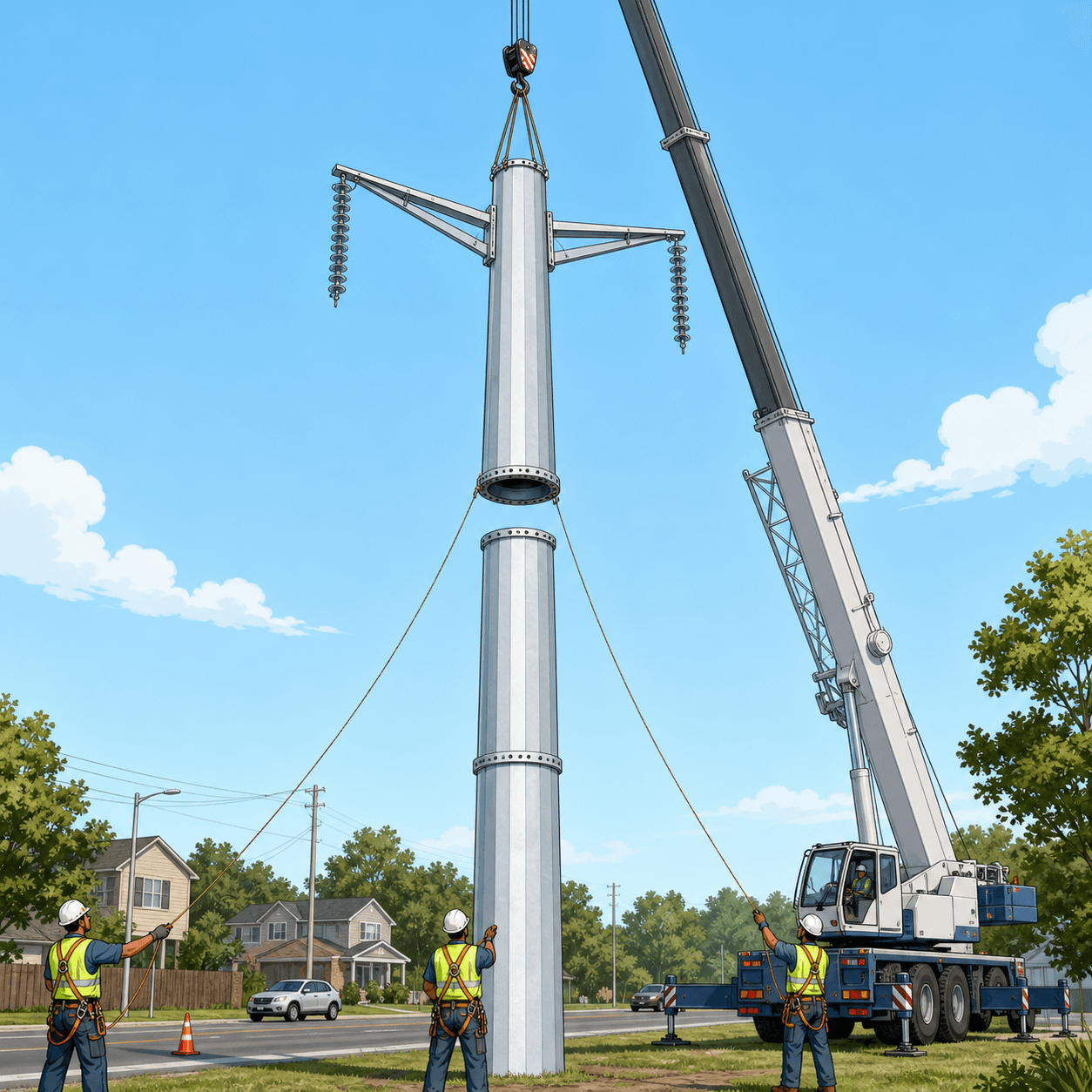 installation de tour électrique 35kV et plateforme de surveillance d’infrastructure cloud pour réseaux de distribution