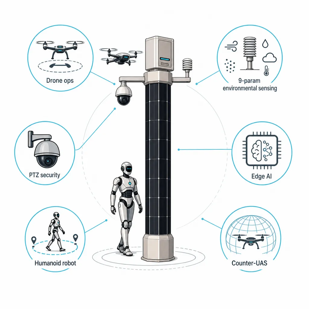 SOLARTODO cloud monitoring platform for smart pole drone dock installation and edge node operations