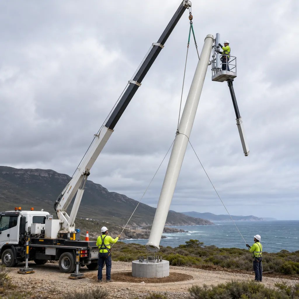Rural telecom pole cloud monitoring and installation platform for smart infrastructure sites
