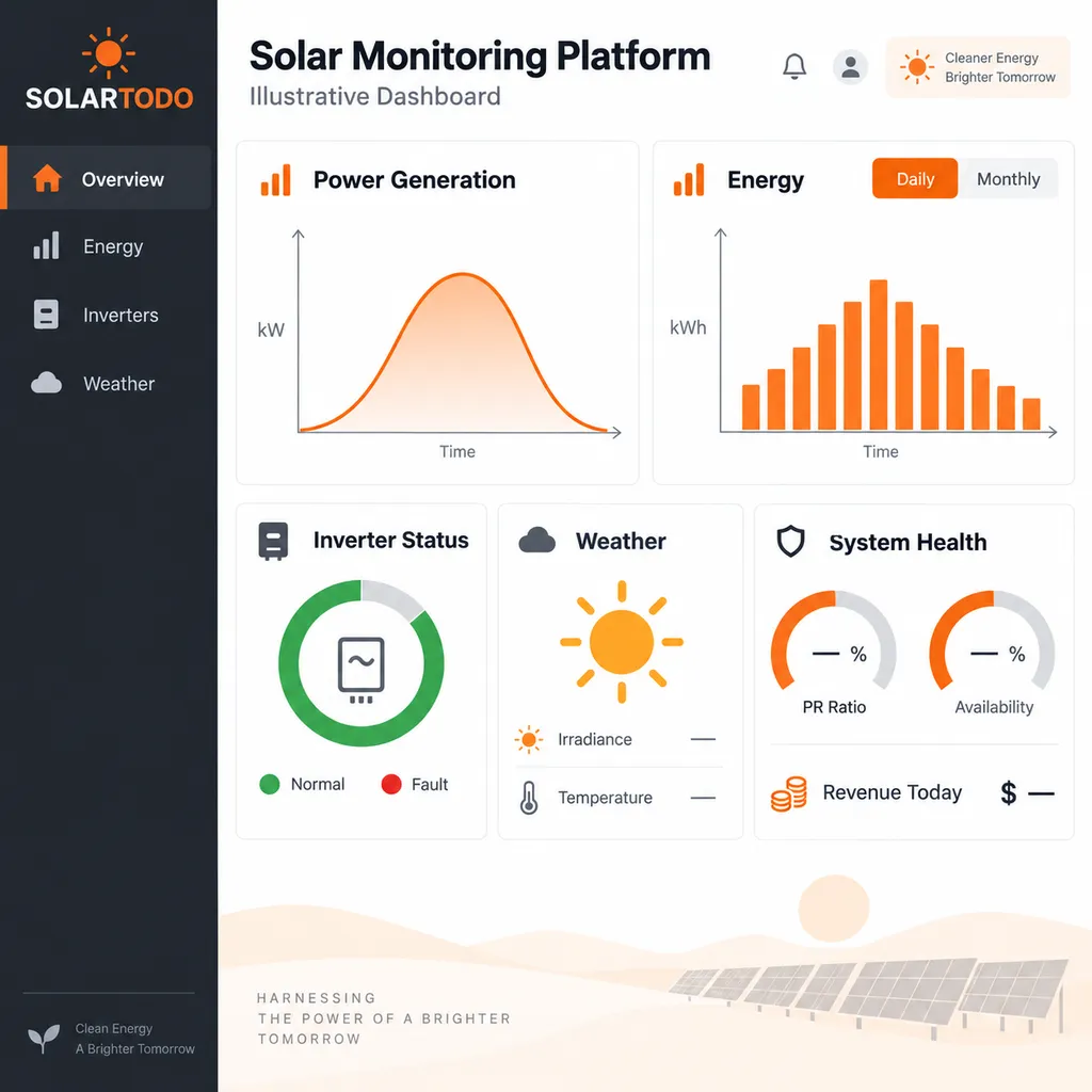 cloud monitoring platform and floating solar PV installation interface for utility-scale energy management