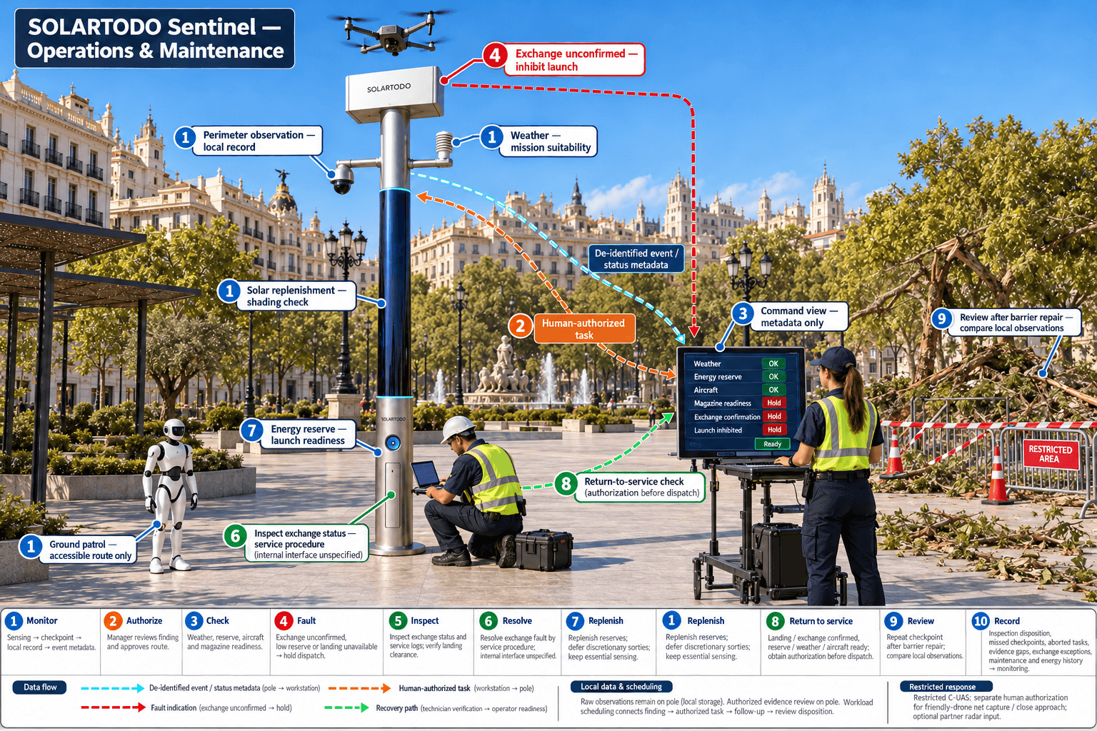 operations and maintenance of the City AI Pole — Madrid, Spain
