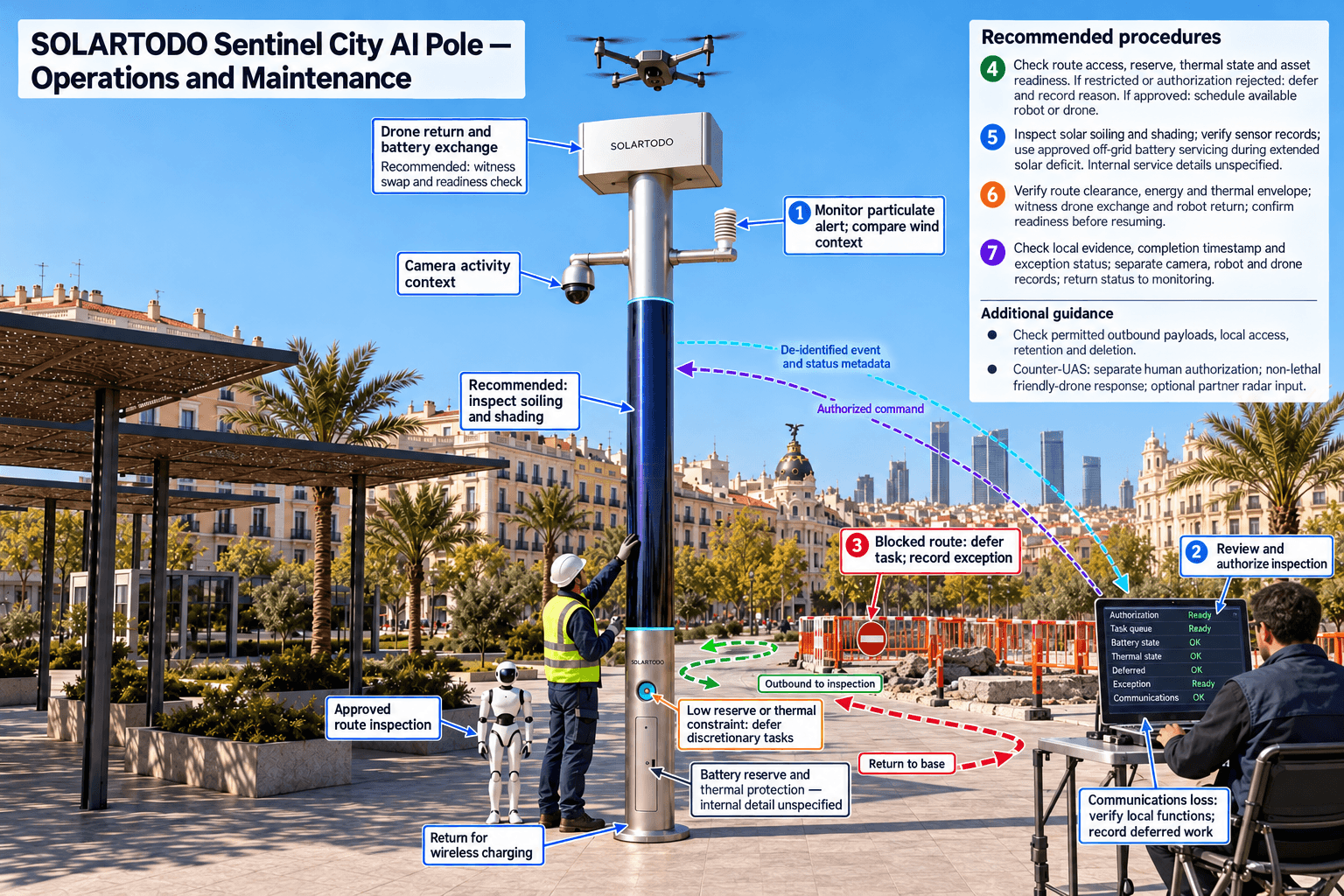 operations and maintenance of the City AI Pole — Madrid, Spain